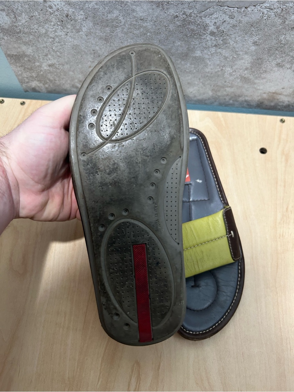 vintage Prada leather slide sandals size 38.5 Or Women’s 8 - Picture 6 of 8